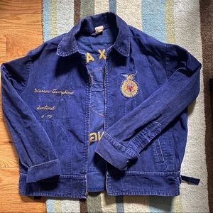 Vintage Texas FFA Orange Blue Corduroy Jacket!